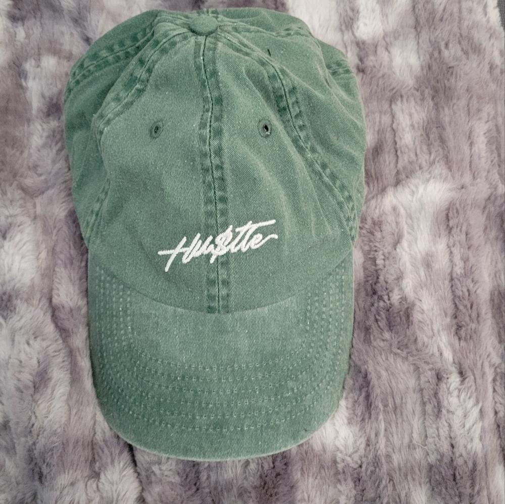 Green Hustle Hat Dad Hat